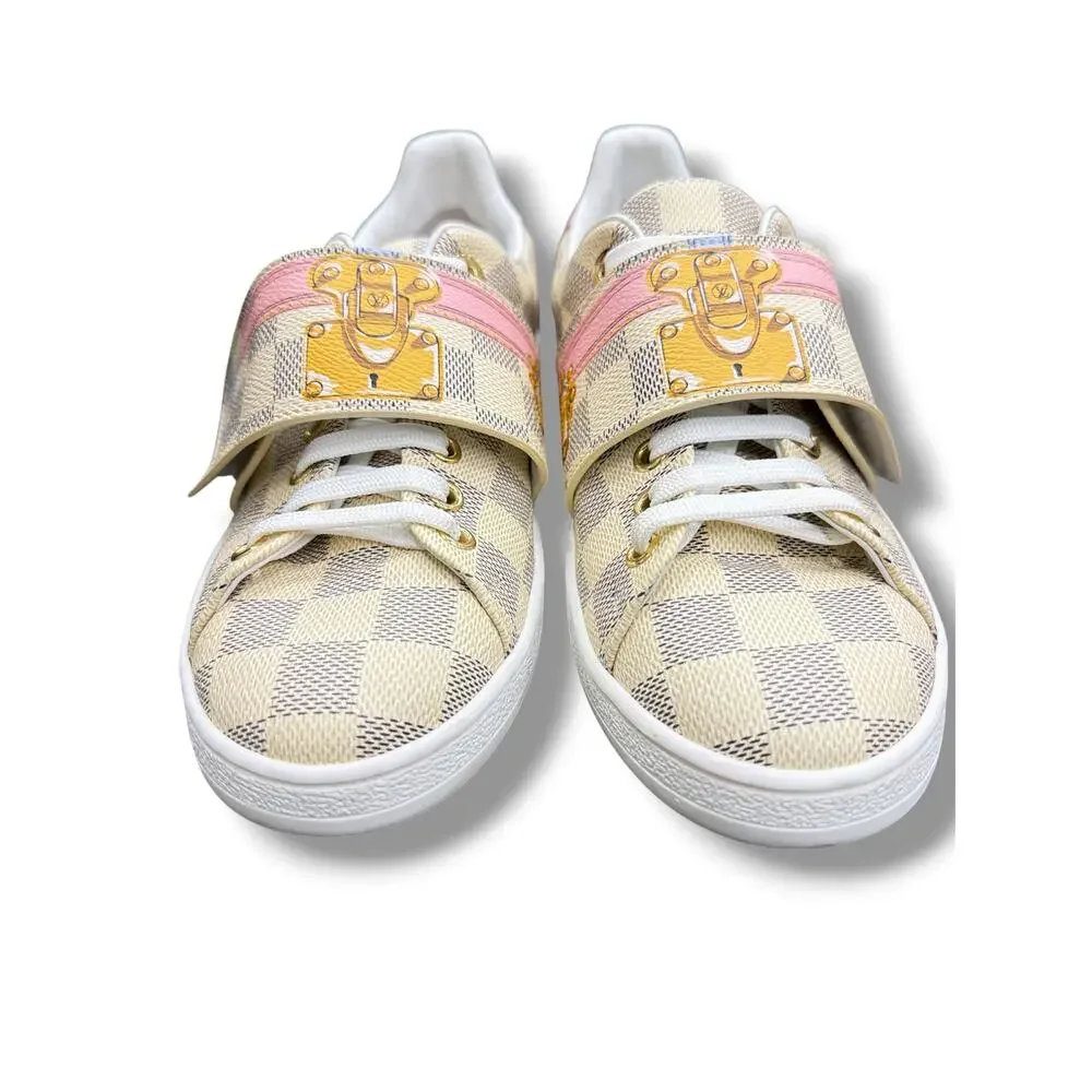 Louis Vuitton Women’s US 5/5.5 2018 Damier Azur Summer Trunks Frontrow Sneakers